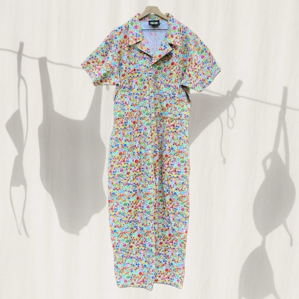 Big Bud Press Rainbow Blossom Short Sleeve Jumpsuit Size 4XL